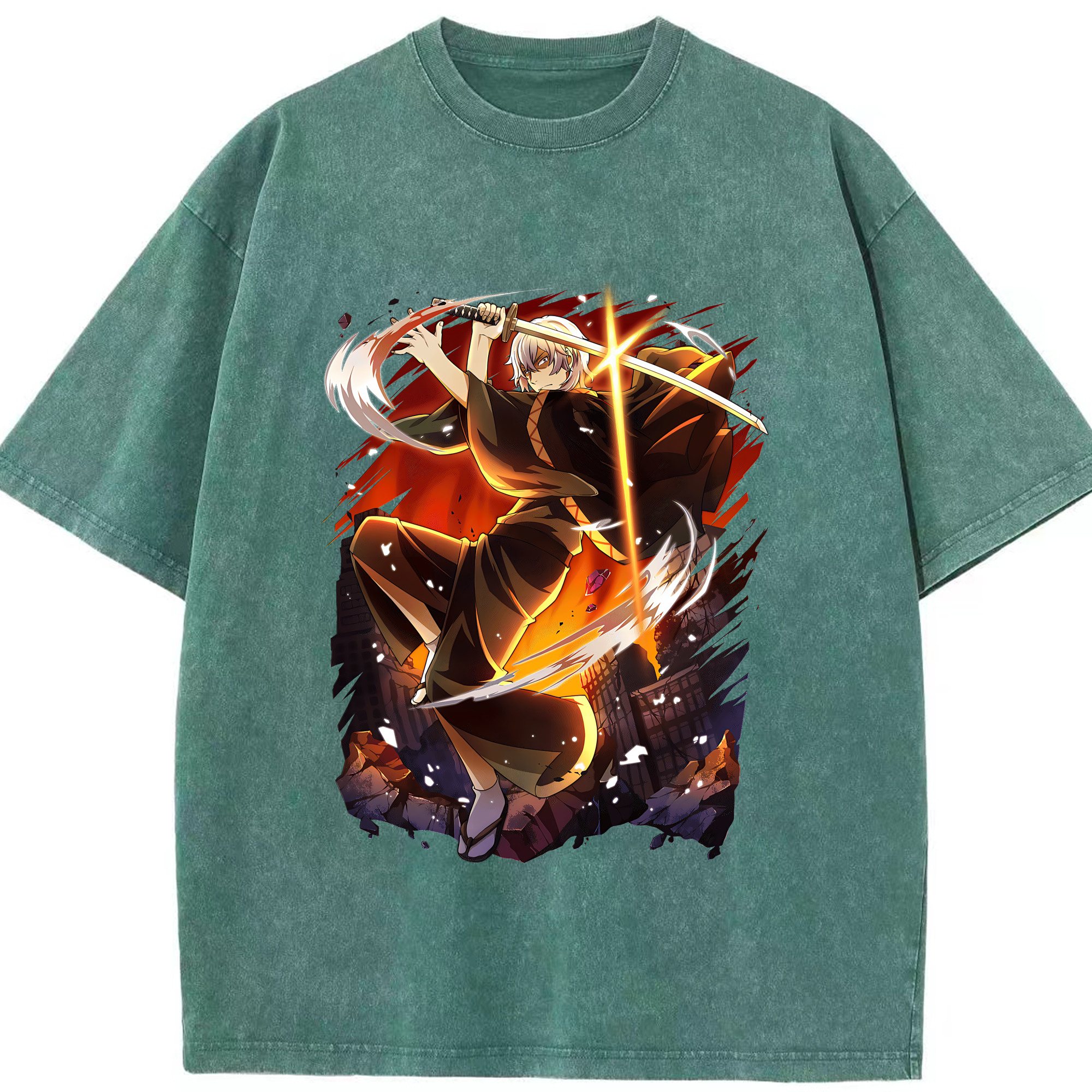 （画像用） 文豪ストレイドッグス Bungo Stray Dogs 綿100% ヴィンテージ風 半袖Tシャツ（フロントプリント）